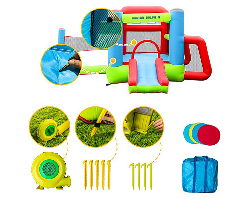 Ігровий майданчик надувний Doctor Dolphin Tennis & Soccer 72013 460 х 290 х 210 см - різнокольоровий