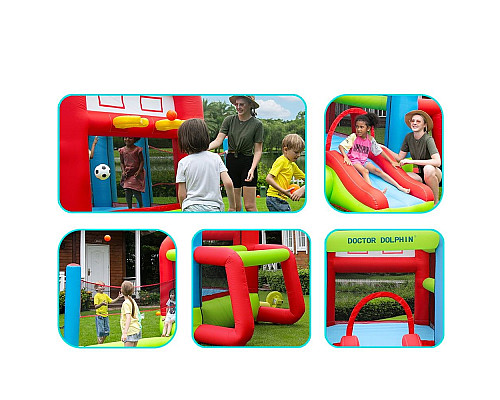 Ігровий майданчик надувний Doctor Dolphin Tennis & Soccer 72013 460 х 290 х 210 см - різнокольоровий