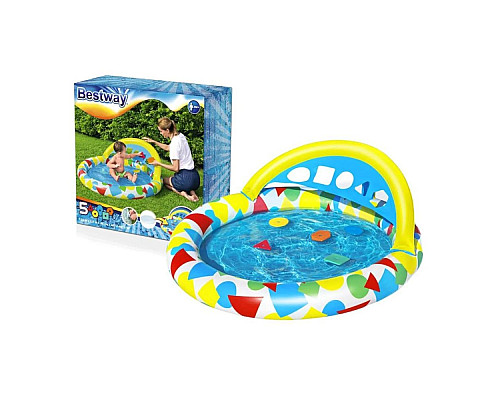 Басейн надувний дитячий Splash Learn Bestway 52378 120x117x46 см