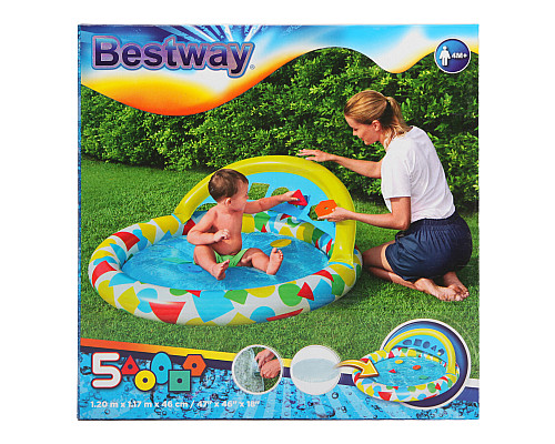 Басейн надувний дитячий Splash Learn Bestway 52378 120x117x46 см