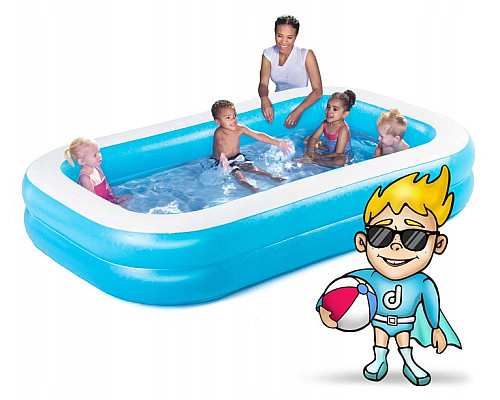 Басейн надувний дитячий Bestway 54006 262x175x51 см