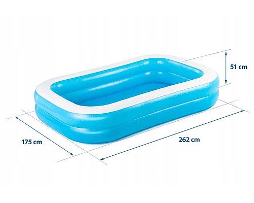 Басейн надувний дитячий Bestway 54006 262x175x51 см