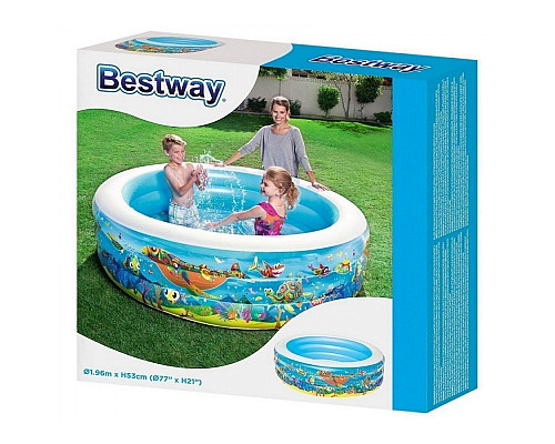 Басейн надувний дитячий Підводний світ Bestway 51122 196х53 см