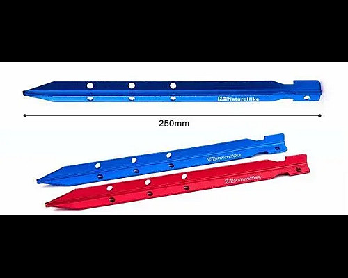 Набір кілочків V-подібних Naturehike NH15A009-I 25 см 4 шт, синій Набір кілочків V-подібних Naturehike NH15A009-I 25 см 4 шт, синій