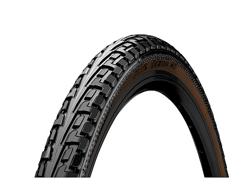 Шина 28 x 1.75 /700 x 47C/ CONTINENTAL Ride Tour ECO25 чорний/коричневий Шина 28 x 1.75 /700 x 47C/ CONTINENTAL Ride Tour ECO25 чорний/коричневий