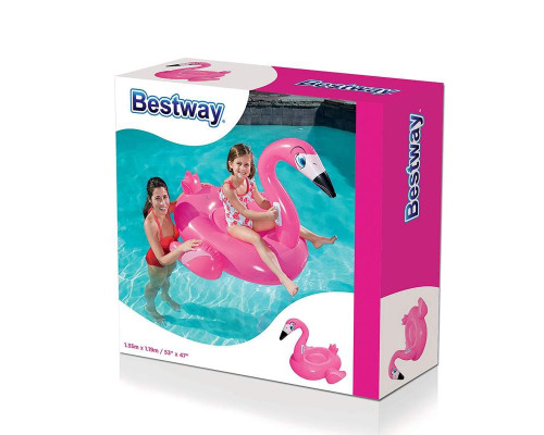 Пліт надувний для плавання Bestway 41103 Фламінго, 135 х 119 см