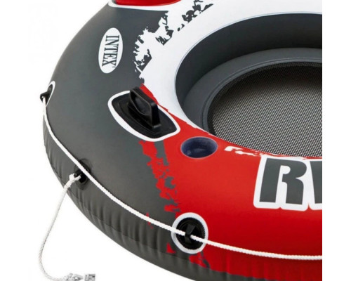 Коло надувне зі спинкою Intex 56825 River Run, біло-червоне 135 x 45 см Коло надувне зі спинкою Intex 56825 River Run, біло-червоне 135 x 45 см