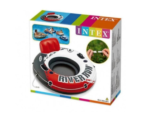 Коло надувне зі спинкою Intex 56825 River Run, біло-червоне 135 x 45 см Коло надувне зі спинкою Intex 56825 River Run, біло-червоне 135 x 45 см