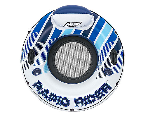 Коло надувне зі спинкою Bestway Rapid Rider 43116 синьо-біле, 132 см