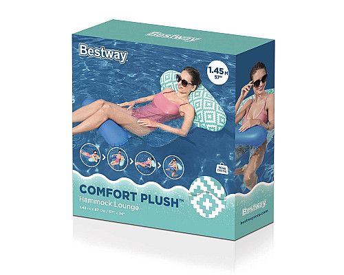 Матрац надувний для плавання Bestway 43555 Comfort Plush, 145 х 87 см