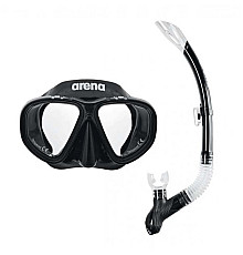 Набір маска і трубка Arena PREMIUM SNORKELING SET, чорний