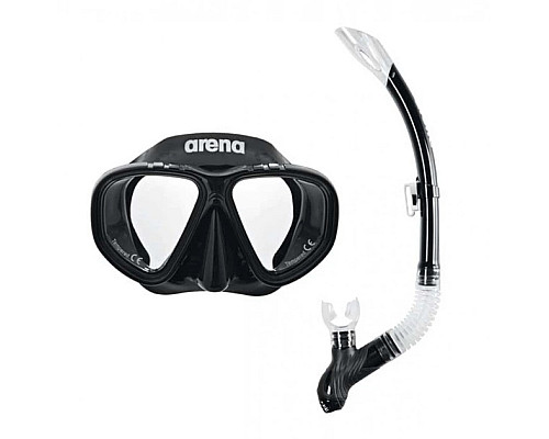 Набір маска і трубка Arena PREMIUM SNORKELING SET, чорний