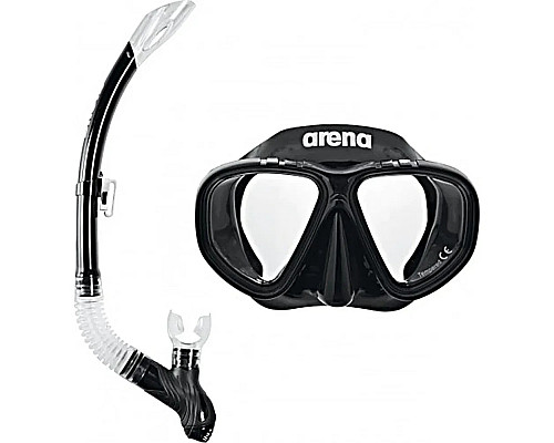 Набір маска і трубка дитяча Arena PREMIUM SNORKELING SET JR, чорний