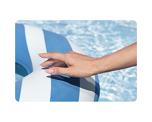 Крісло надувне для плавання Bestway Comfort Plush 43852 119 х 67,5 см, синє