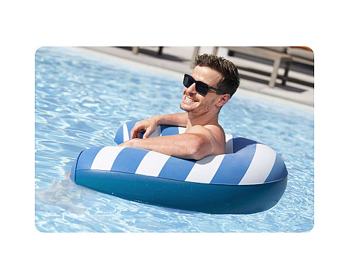 Крісло надувне для плавання Bestway Comfort Plush 43852 119 х 67,5 см, синє