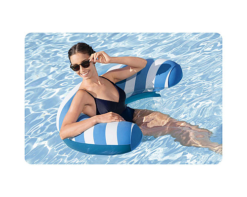 Крісло надувне для плавання Bestway Comfort Plush 43852 119 х 67,5 см, синє