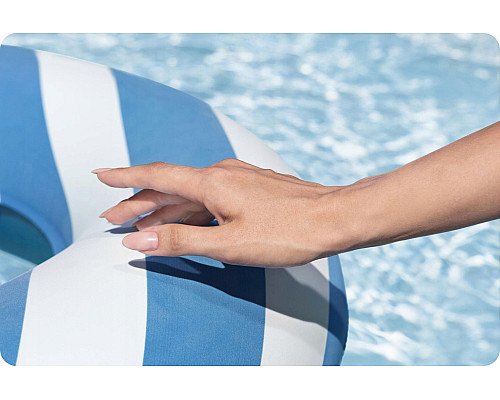 Крісло надувне для плавання Bestway Comfort Plush 43852 119 х 67,5 см, синє