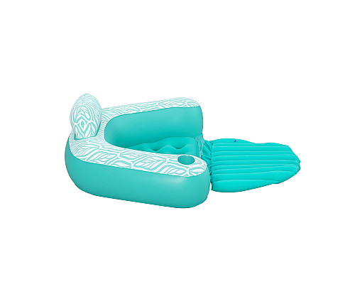 Крісло надувне для плавання Bestway Comfort Plush Pro 43719 145 х 120 см, бірюзове