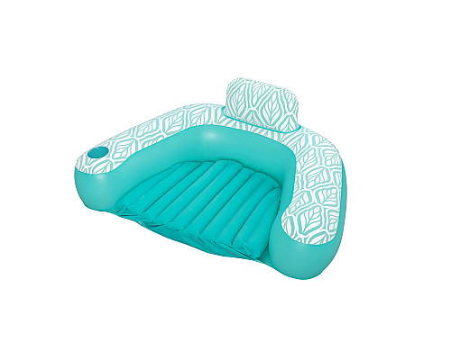 Крісло надувне для плавання Bestway Comfort Plush Pro 43719 145 х 120 см, бірюзове