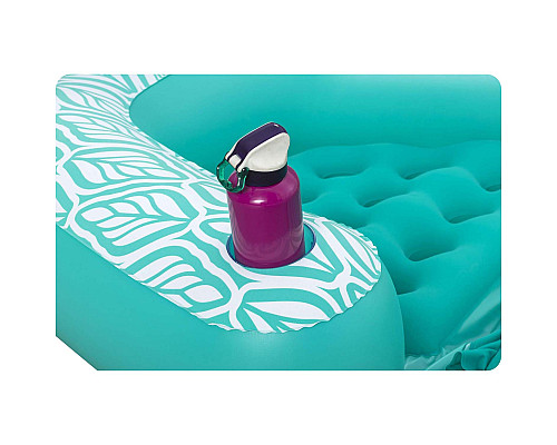 Крісло надувне для плавання Bestway Comfort Plush Pro 43719 145 х 120 см, бірюзове