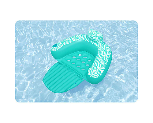 Крісло надувне для плавання Bestway Comfort Plush Pro 43719 145 х 120 см, бірюзове