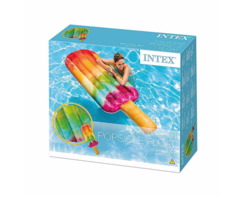 Пліт надувний пляжний Intex 58766 Веселкове морозиво, 191 x 76 cм
