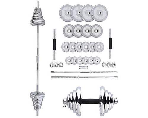 Гантелі розбірні хромовані в кейсі HMS STC50 50 кг