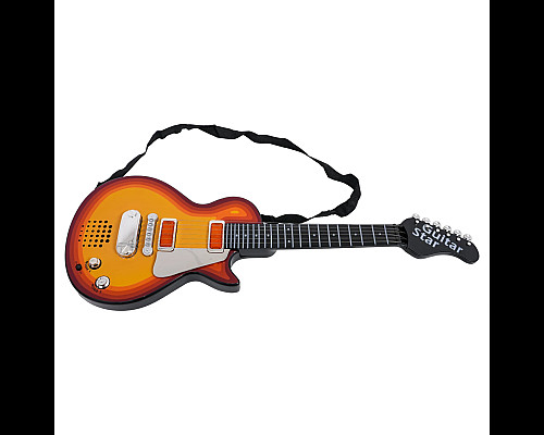 Дитяча електрогітара + навушники з мікрофоном Enjoy ZMU.HK-9080B.CR, помаранчева