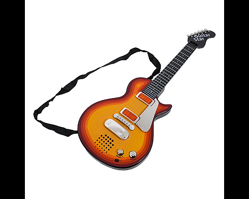 Дитяча електрогітара + навушники з мікрофоном Enjoy ZMU.HK-9080B.CR, помаранчева