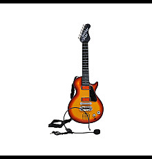 Дитяча електрогітара + навушники з мікрофоном Enjoy ZMU.HK-9080B.CR, помаранчева