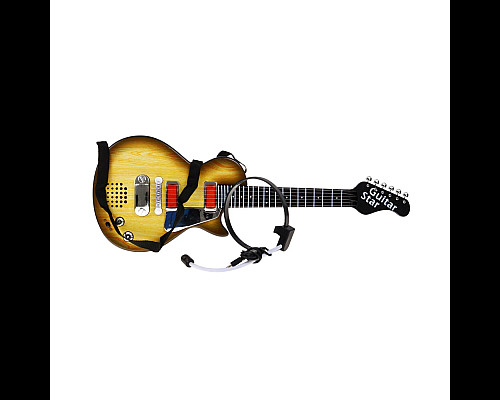 Дитяча електрогітара + навушники з мікрофоном Enjoy ZMU.HK-9080B.WOOD, коричнева