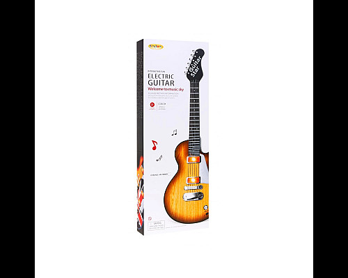 Дитяча електрогітара + навушники з мікрофоном Enjoy ZMU.HK-9080B.WOOD, коричнева