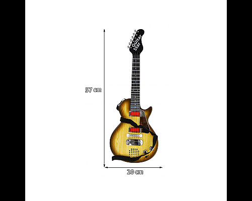 Дитяча електрогітара + навушники з мікрофоном Enjoy ZMU.HK-9080B.WOOD, коричнева