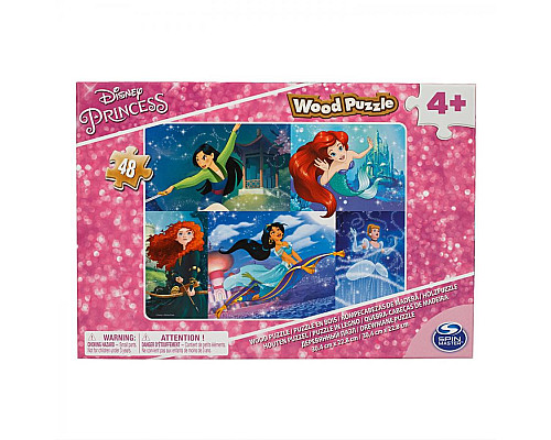 Пазл дерев'яний Spin Master Принцеси 20 x 23 см, 48 ел.