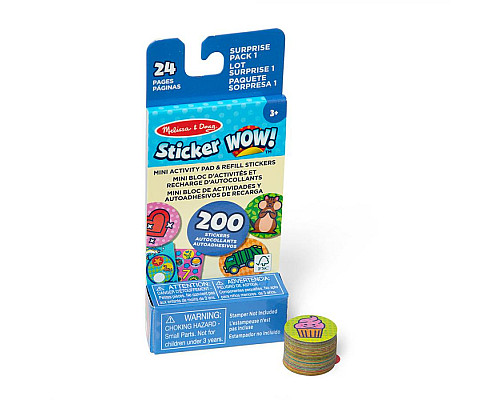 Дитячий мініблокнот Spin Master З наліпками для штампу Сюрприз Melissa and Doug. Sticker WOW