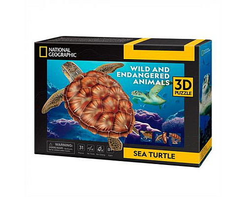 3D пазл CubicFun Зникаючі тварини Морська черепаха (DS1080h)