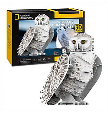 3D пазл CubicFun Зникаючі тварини Сніжна сова (DS1079h)