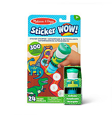 Дитячий блокнот та штамп Spin Master З наліпками Динозавр Melissa and Doug. Sticker WOW