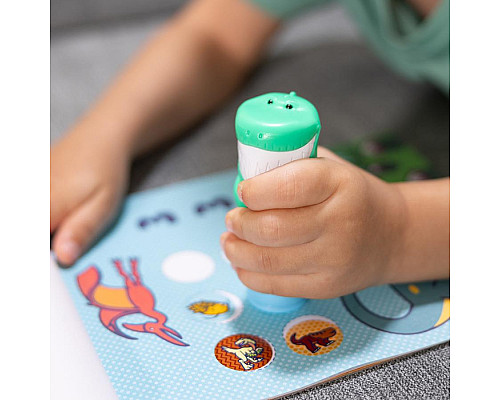 Дитячий блокнот та штамп Spin Master З наліпками Динозавр Melissa and Doug. Sticker WOW