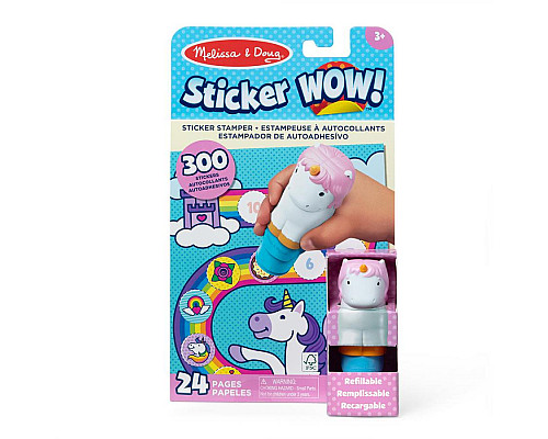 Дитячий блокнот та штамп Spin Master З наліпками Єдиноріг Melissa and Doug. Sticker WOW