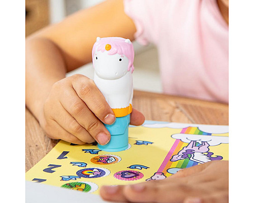 Дитячий блокнот та штамп Spin Master З наліпками Єдиноріг Melissa and Doug. Sticker WOW