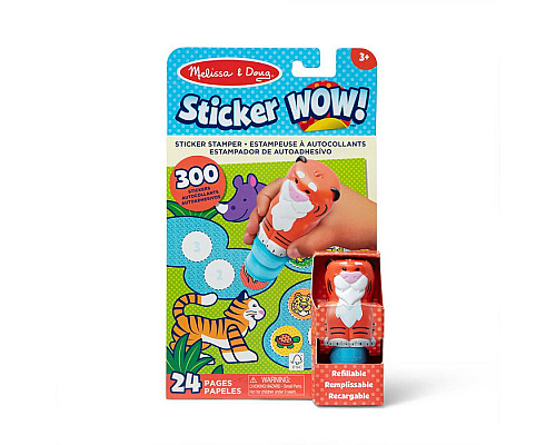 Дитячий блокнот та штамп Spin Master З наліпками Тигреня Melissa and Doug. Sticker WOW