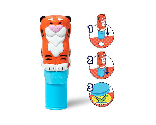 Дитячий блокнот та штамп Spin Master З наліпками Тигреня Melissa and Doug. Sticker WOW