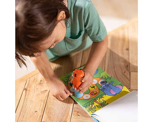 Дитячий блокнот та штамп Spin Master З наліпками Тигреня Melissa and Doug. Sticker WOW