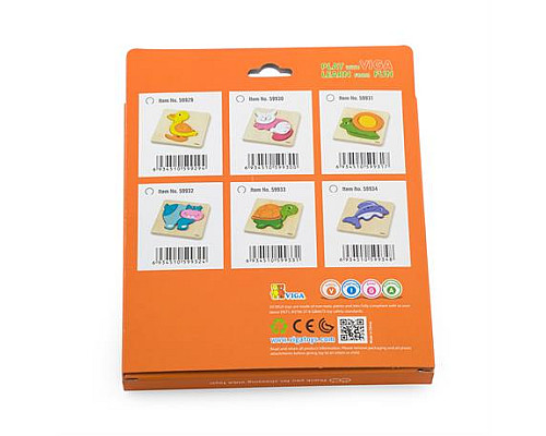 Дерев'яний мініпазл Viga Toys Рибка (59934)