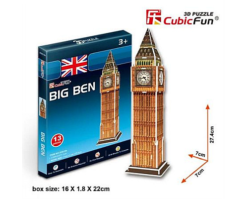 3D пазл CubicFun Міні Біг Бен (S3015h)
