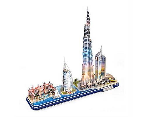 3D пазл CubicFun City Line з LED-підсвіткою Дубай (L523h)