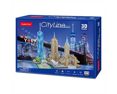 3D пазл CubicFun City Line Нью-Йорк (MC255h)