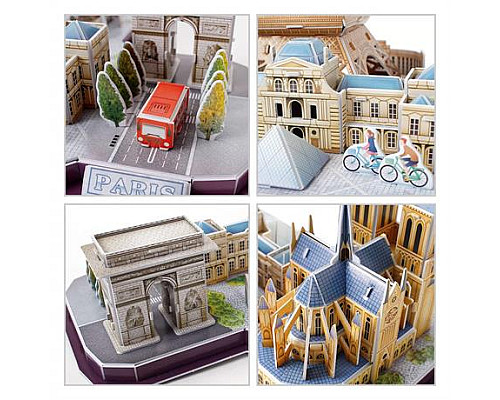 3D пазл CubicFun City Line Париж (MC254h)