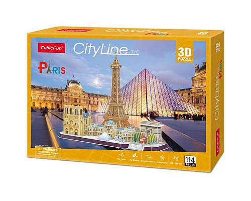 3D пазл CubicFun City Line Париж (MC254h)